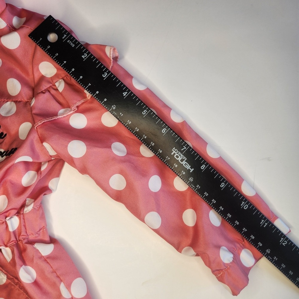 DISNEY Jr. Minnie Mouse Raincoat Toddler Girls 2T Pink White‎ Polka Dot EARS - Picture 9 of 10